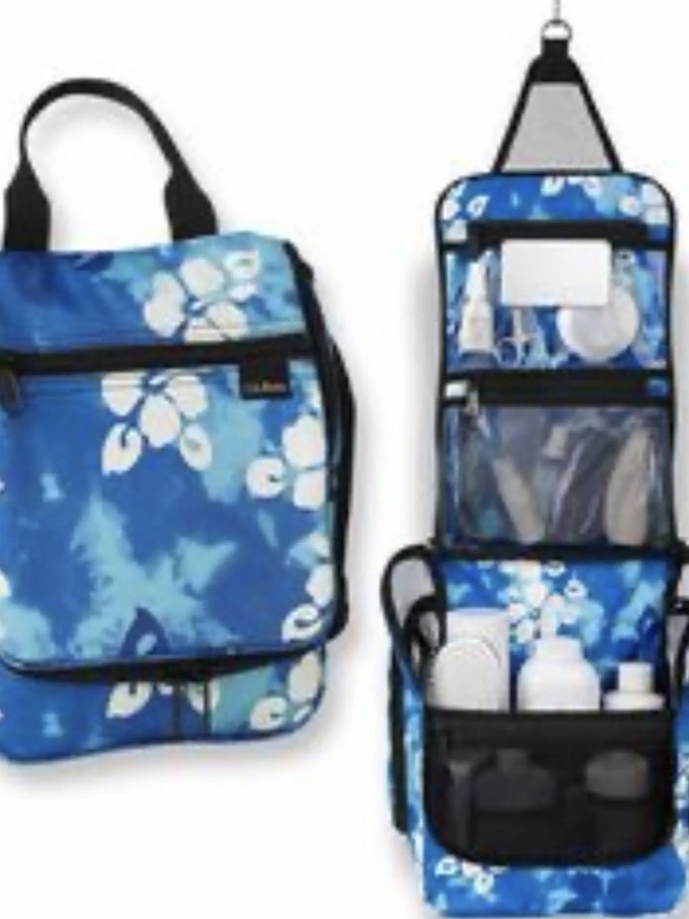 L.L. Bean Floral Hanging Toiletry Bag